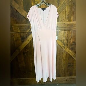 NEW LAUNDRY by Shelli Segal Pale Pink Maxi Silky Dress Woman’s Size 16